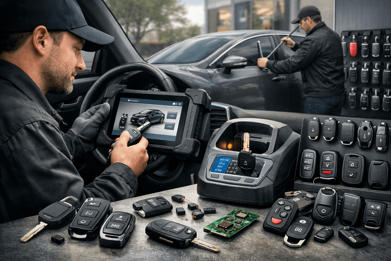 Servicio de cerrajería automotriz en Lima, duplicado de llaves con chip y apertura de autos de emergencia.